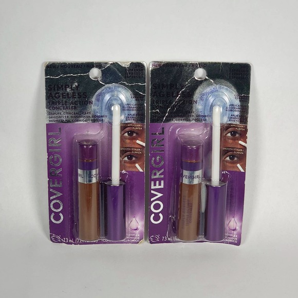 (2) Covergirl Simply Ageless Triple Action Concealer 390 Espresso NEW SHIPS FAST - Picture 1 of 3